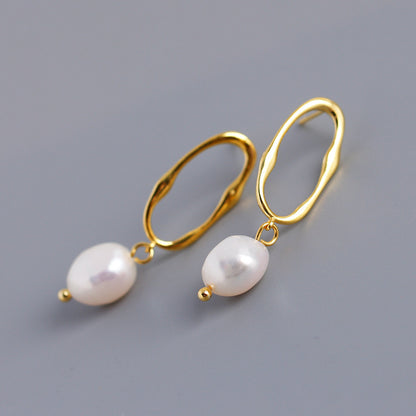 Baroque Irregular Water Pearl Earrings: Unique and Fashion Style