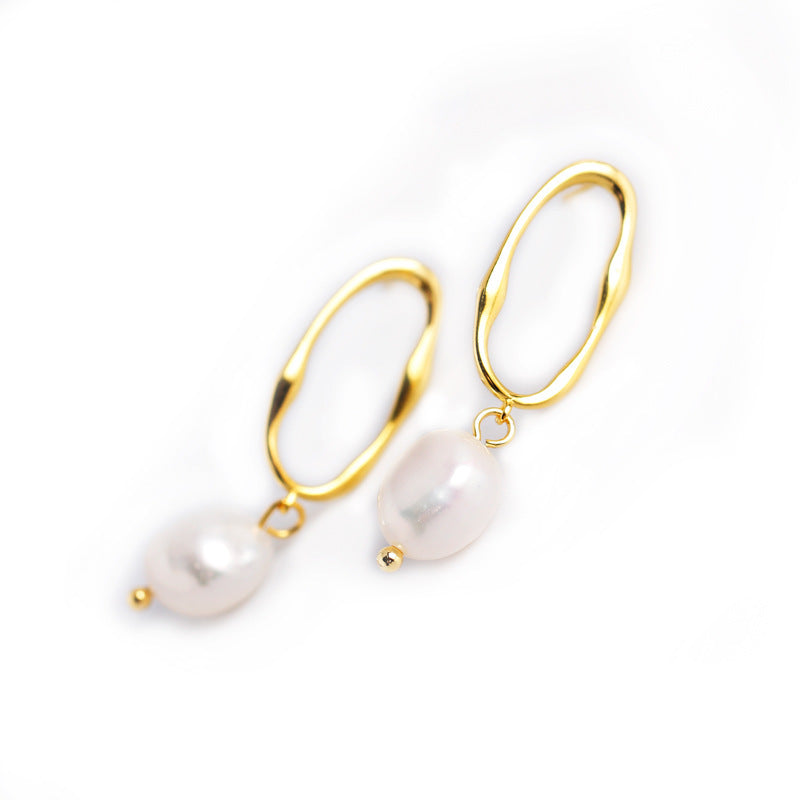 Baroque Irregular Water Pearl Earrings: Unique and Fashion Style